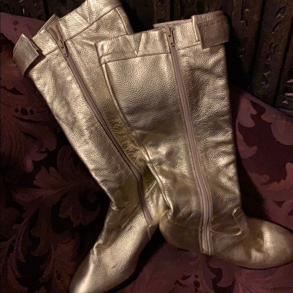 AJ Valenci high end gold zip boots - Picture 4 of 7